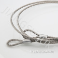 Raccord à manches ovales en aluminium pour corde métallique